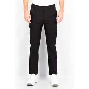 Kenneth Cole Mens Seam Cargo Pants Straight Leg Stretch Flat Front Black Size 40